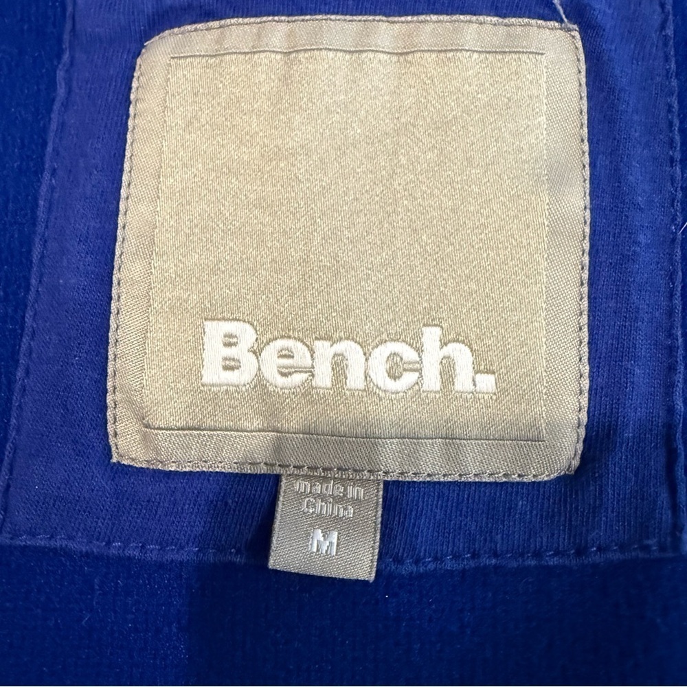 Bench Blue Zip Up Sweater with Standing Collar Men's Size M - Picture 10 of 11